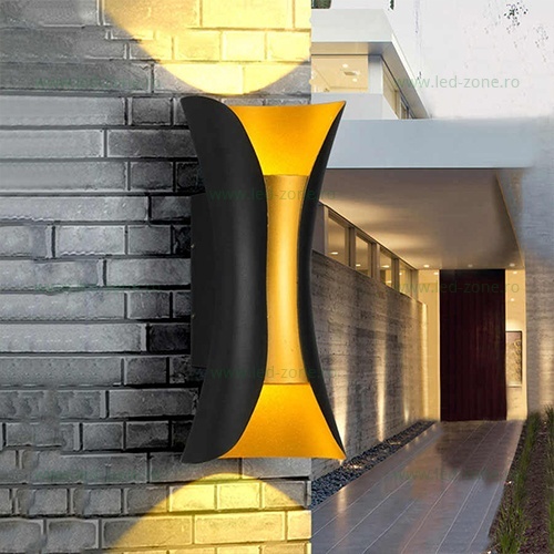 Aplica LED 2x5W Exterior Auriu LZ2069