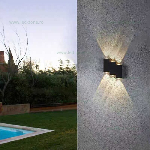 Aplica LED 6W Exterior Negru DS-XS05
