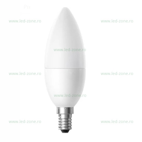 Bec LED E14 7W Lumanare Mat Plastic LZC38