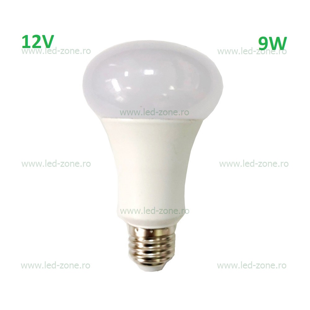 Bec LED E27 9W R70 Mat Plastic 12V