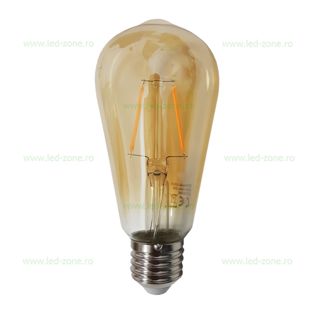 Bec LED Vintage E27 2W Para ST58