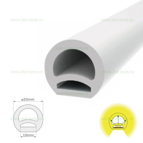 Clema Fixare Profil Flexibil Rotund Silicon D-20mm