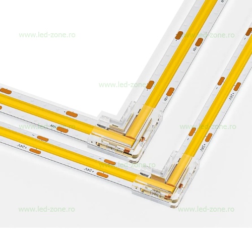 Conector Imbinare 2 Contacte Unghi 90 Banda LED COB 8mm Interior