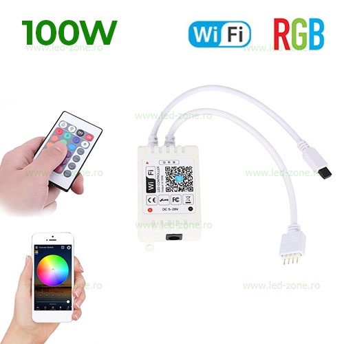 Controller Banda LED RGB 8A 100W WI-FI LZ01