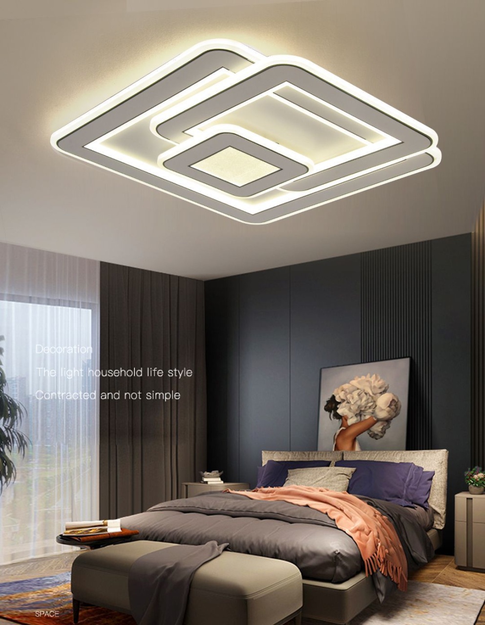Lustra LED 120W 3 Functii Dimabila cu Telecomanda LZ2014