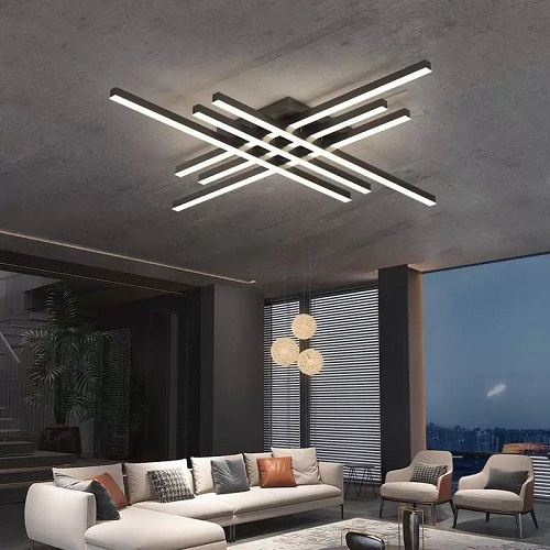 Lustra LED 144W 3 Functii Neagra Dimabila cu Telecomanda LZ4216-6