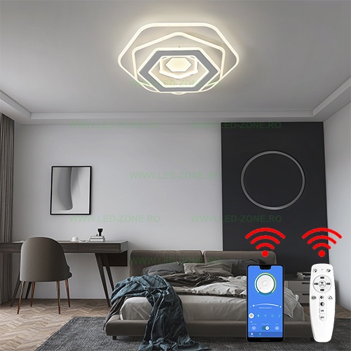Lustra LED 256W 3 Functii Dimabila cu Telecomanda LZ9825-600