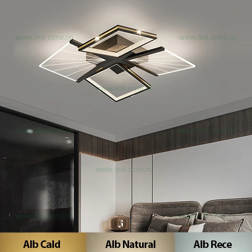 Lustra LED 65W 3 Functii Dimabila cu Telecomanda LZR9072-4