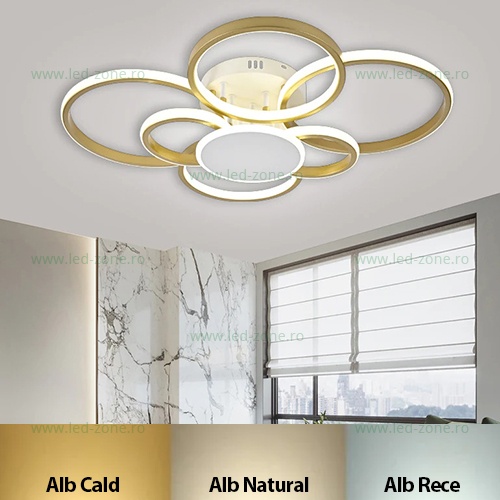 Lustra LED 86W Dimabila 3 Functii cu Telecomanda LZR9035