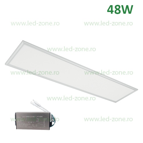 Panou LED 48W 120x30cm Incastrabil Alb Emergenta