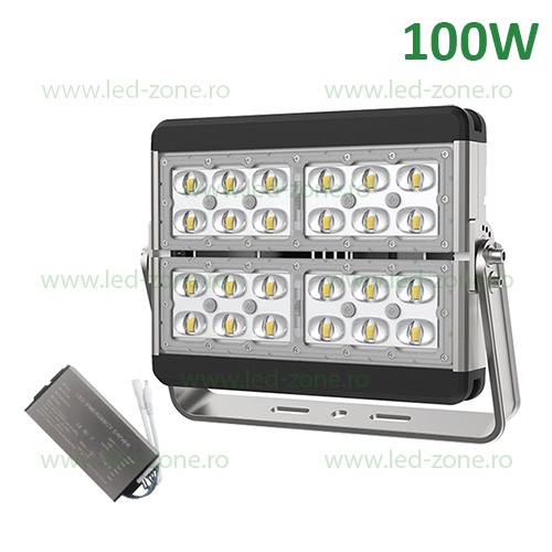 Proiector LED 100W EOS Negru Emergenta