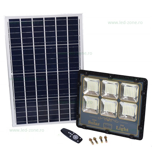 Proiector LED 400W SMD cu Panou Solar si Telecomanda