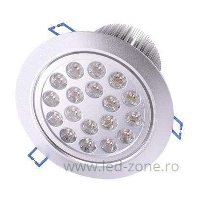 Spot LED 18x1W Rotund Mobil Argintiu 220V