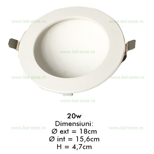 Spot LED 20W Rotund Alb Lumina Indirecta