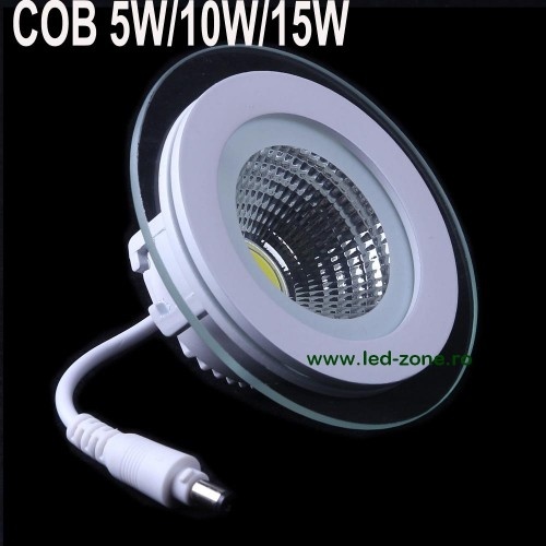 Spot LED 5W COB Rotund Sticla