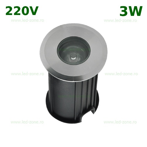 Spot LED Exterior Incastrabil 3W Rotund 220V