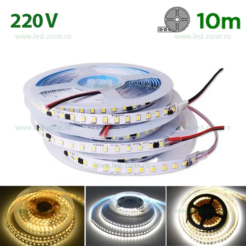 Banda LED 2835 120 SMD/ML Interior 220V Rola 10m