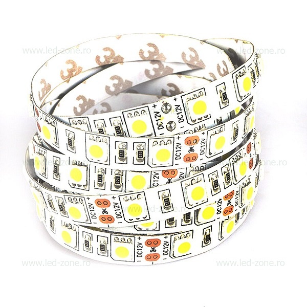 Banda LED 5050 60 SMD/ML Interior Alb Natural 12V