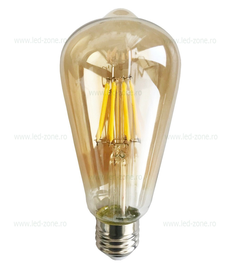Bec LED Vintage E27 8W Para ST64
