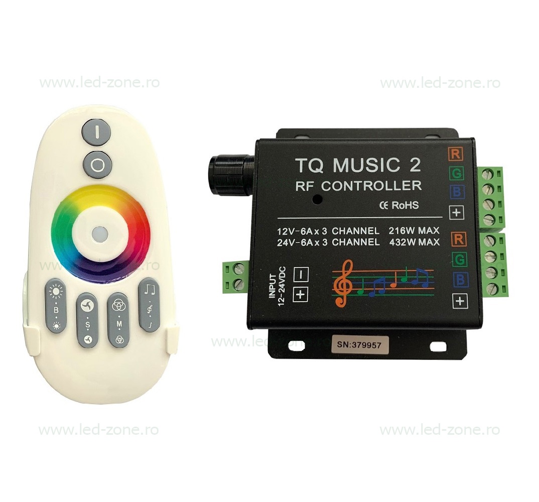 Controller Muzical Banda LED RGB 18A 216W Telecomanda RF