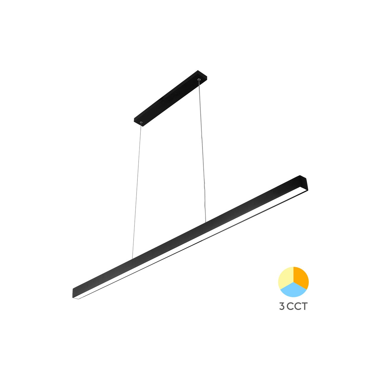 Corp Iluminat LED 30W Negru 120cm Suspendat CCT
