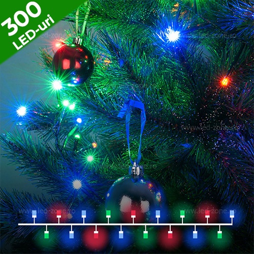 Instalatie Pom Craciun 300 LED-uri Beteala