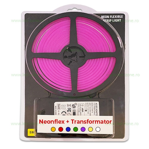 Kit Neonflex LED Ultra Slim 5M 12V Diverse Culori