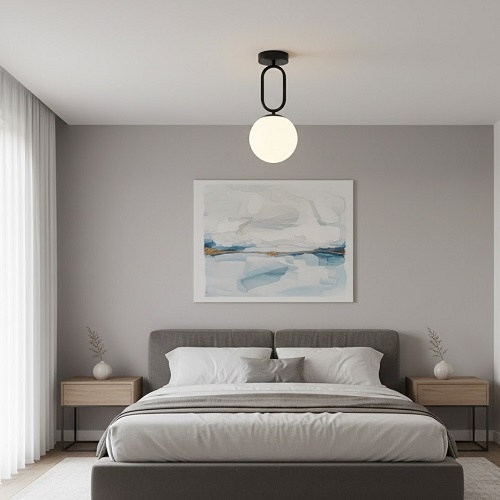 Lustra 1 Soclu E27 Neagra LZ351