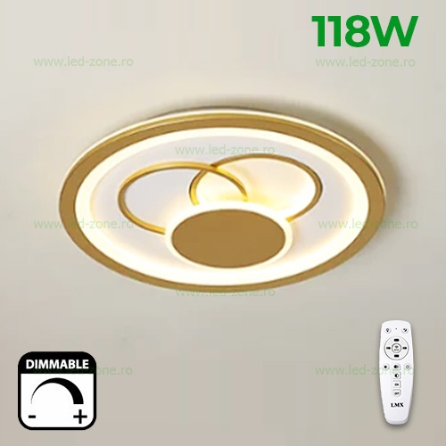 Lustra LED 118W 3 Functii Dimabila cu Telecomanda LZC7601-50R