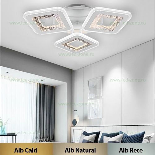 Lustra LED 90W 3 Functii Dimabila cu Telecomanda LZS2314-3