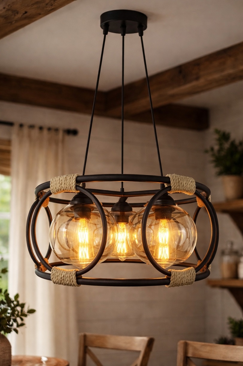 Lustra Rustic 3 Socluri E27 LZ5705-3