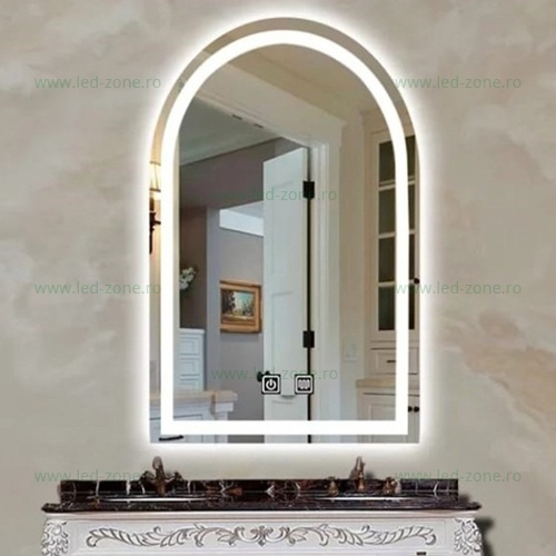 Oglinda Baie LED 50x80cm Touch Dezaburire LZJ19