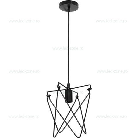 Pendul Soclu E27 Vintage Negru LZ011K