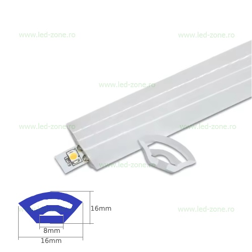 Profil Flexibil Aplicat Colt Silicon Mat 16x16mm