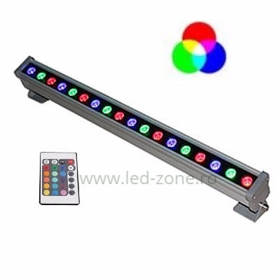 Proiector LED 18W 220V Liniar 50cm RGB Telecomanda