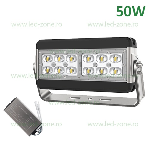 Proiector LED 50W EOS Negru Emergenta
