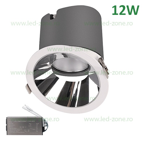 Spot LED 12W Rotund EL-6453 Alb-Gri Emergenta