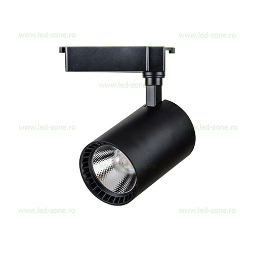 Spot LED Magazin Sina 10W COB Negru Cilindric