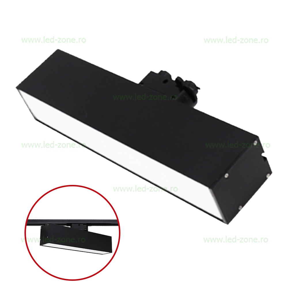 Spot LED Magazin Sina 2 Contacte 13W Liniar