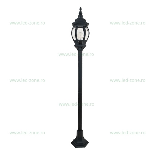Stalp LED Gradina E27 Negru JAMES 1.33