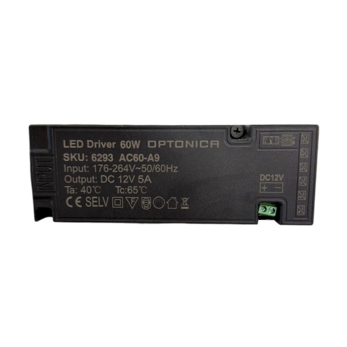 Sursa Slim 12V 60W Pentru Iluminat Banda LED Rafturi cu Senzor LZ4373
