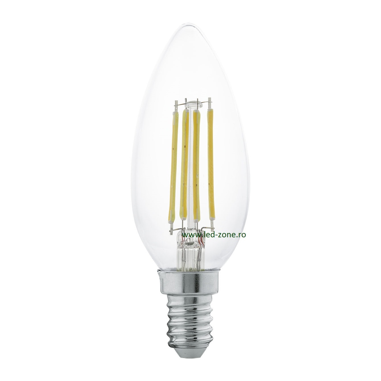 Bec LED E14 4W Filament Lumanare Clar