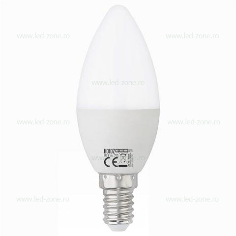 Bec LED E14 6W Lumanare Mat Plastic ULTRA