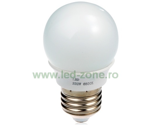 Bec LED E27 3W G45 Iluminare 260 Grade Plastic