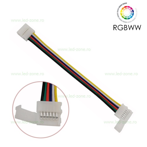 Conector Imbinare 6 Fire Banda LED SMD 5050 12V RGBWW