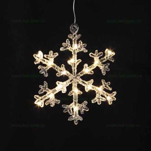 Instalatie LED Fulg 18cm 16 LED-uri Baterii LZ582-10