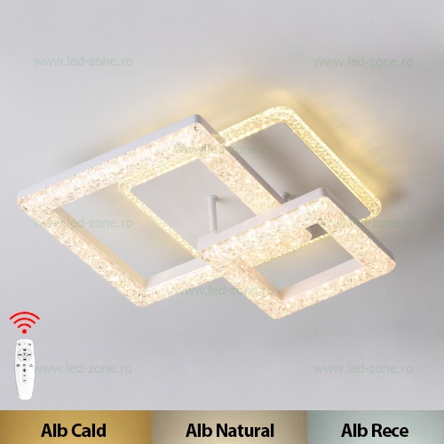 Lustra LED 120W 3 Functii Dimabila cu Telecomanda T8001