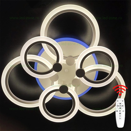 Lustra LED 126W 3 Functii Dimabila Telecomanda LZ6601-3+3 RGB
