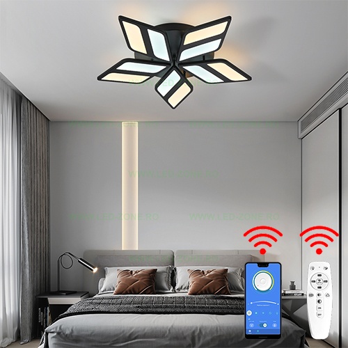 Lustra LED 200W 3 Functii Dimabila cu Telecomanda sau Telefon LZ6630-5