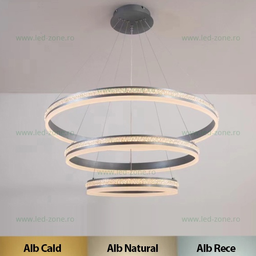 Lustra LED 280W Dimabila 3 Functii cu Telecomanda LZ9868-3
